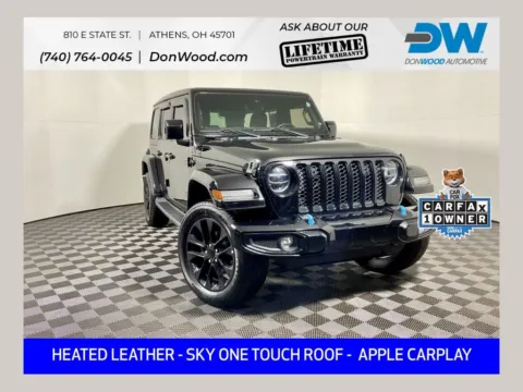 Black 2021 Jeep Wrangler Unlimited Sahara High Altitude 4xe for sale in Athens, OH