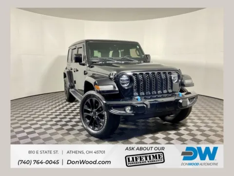 Black 2021 Jeep Wrangler Unlimited Sahara High Altitude 4xe for sale in Athens, OH