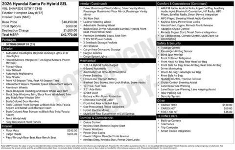 Another view of 2026 Hyundai Santa Fe Hybrid SEL for sale in Athens, OH at Don Wood Hyundai