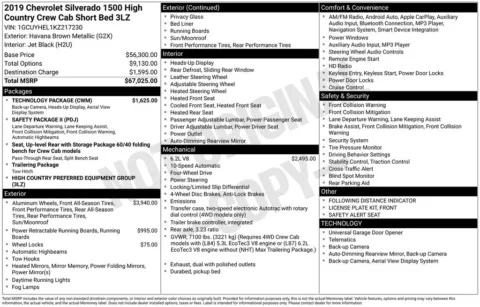 Another view of 2019 Chevrolet Silverado 1500 High Country for sale in Athens, OH at Don Wood Hyundai