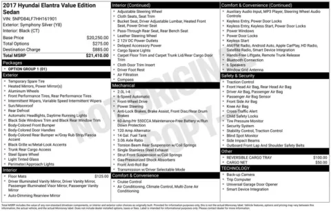 Another view of 2017 Hyundai Elantra Value Edition for sale in Athens, OH at Don Wood Hyundai
