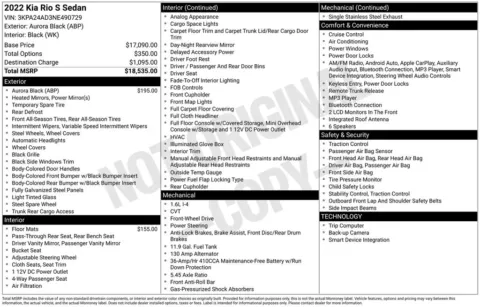 Another view of 2022 Kia Rio S for sale in Athens, OH at Don Wood Hyundai