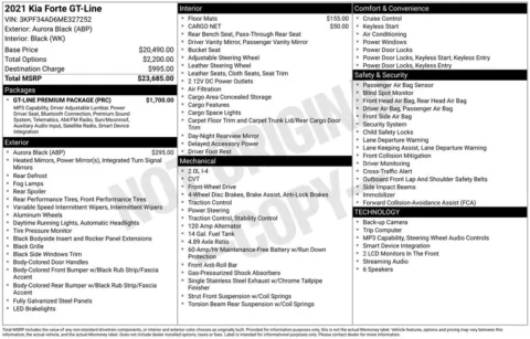 Another view of 2021 Kia Forte GT-Line for sale in Athens, OH at Don Wood Hyundai