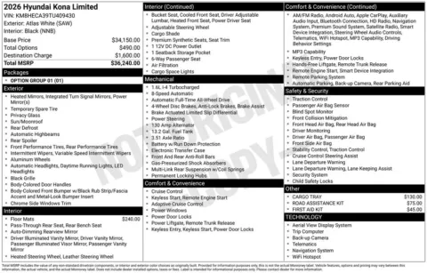 Another view of 2026 Hyundai Kona Limited for sale in Athens, OH at Don Wood Hyundai