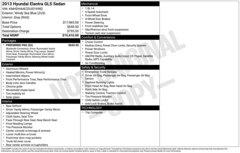 Another view of 2013 Hyundai Elantra GLS for sale in Athens, OH at Don Wood Hyundai