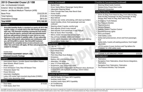 Another view of 2013 Chevrolet Cruze LS for sale in Athens, OH at Don Wood Hyundai