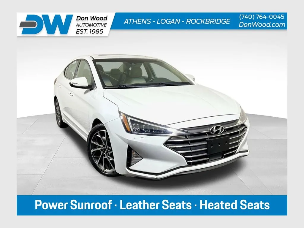 White 2020 Hyundai Elantra Limited for sale in Athens, OH