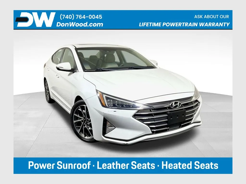 White 2020 Hyundai Elantra Limited for sale in Athens, OH