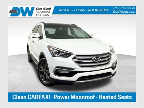 White 2018 Hyundai Santa Fe Sport 2.0T Ultimate for sale in Athens, OH