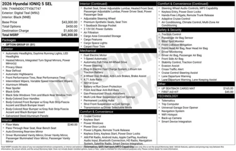 Another view of 2026 Hyundai IONIQ 5 SEL for sale in Athens, OH at Don Wood Hyundai
