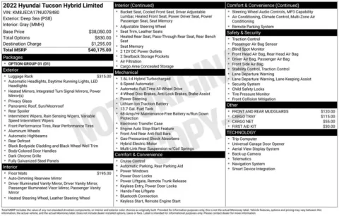 Another view of 2022 Hyundai Tucson Hybrid Limited for sale in Athens, OH at Don Wood Hyundai