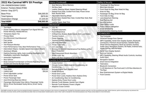 More photos of 2022 Kia Carnival SX Prestige at Don Wood Hyundai, OH