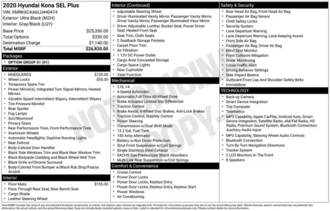 Another view of 2020 Hyundai Kona SEL Plus for sale in Athens, OH at Don Wood Hyundai