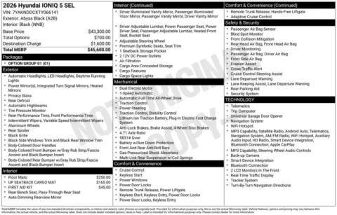 Another view of 2026 Hyundai IONIQ 5 SEL for sale in Athens, OH at Don Wood Hyundai