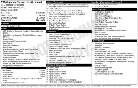 Photos of 2026 Hyundai Tucson Hybrid Limited for sale in Athens, OH at Don Wood Hyundai