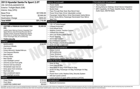 Photos of 2013 Hyundai Santa Fe Sport 2.0L Turbo for sale in Athens, OH at Don Wood Hyundai