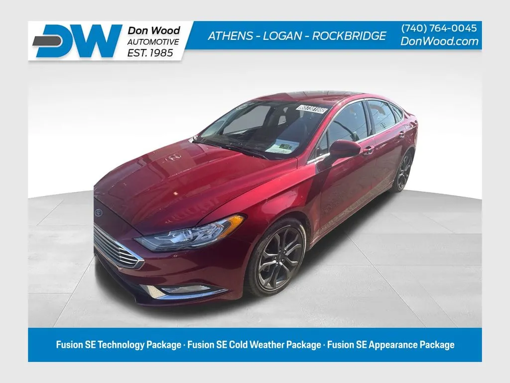 Red 2018 Ford Fusion SE for sale in Athens, OH