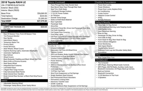Photos of 2018 Toyota RAV4 LE for sale in Athens, OH at Don Wood Hyundai
