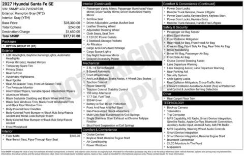Photos of 2027 Hyundai Santa Fe SE for sale in Athens, OH at Don Wood Hyundai