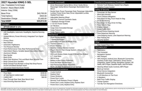 Photos of 2027 Hyundai IONIQ 5 SEL for sale in Athens, OH at Don Wood Hyundai