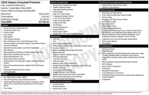 Photos of 2023 Subaru Crosstrek Premium for sale in Athens, OH at Don Wood Hyundai