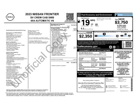 Photos of 2023 Nissan Frontier SV for sale in Athens, OH at Don Wood Hyundai