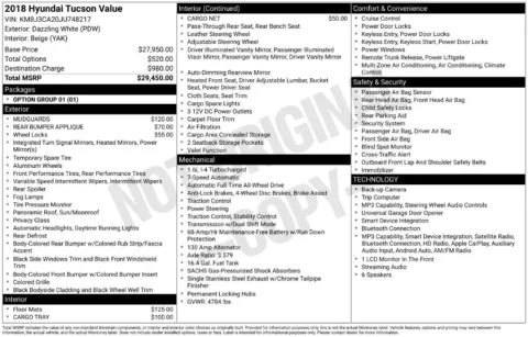 Photos of 2018 Hyundai Tucson Value for sale in Athens, OH at Don Wood Hyundai