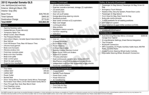 Photos of 2012 Hyundai Sonata GLS for sale in Athens, OH at Don Wood Hyundai