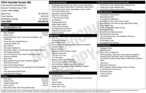 Photos of 2024 Hyundai Sonata SEL for sale in Athens, OH at Don Wood Hyundai