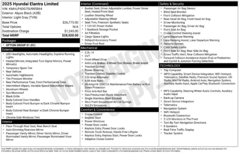 Photos of 2025 Hyundai Elantra Limited for sale in Athens, OH at Don Wood Hyundai