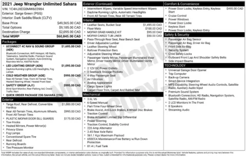 Photos of 2021 Jeep Wrangler Unlimited Sahara for sale in Athens, OH at Don Wood Hyundai