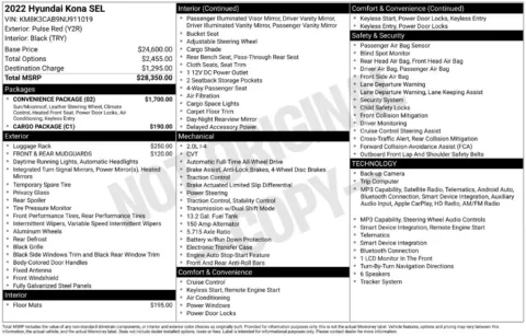 Photos of 2022 Hyundai Kona SEL for sale in Athens, OH at Don Wood Hyundai