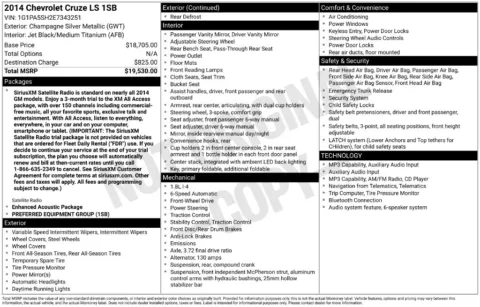 Photos of 2014 Chevrolet Cruze LS for sale in Athens, OH at Don Wood Hyundai
