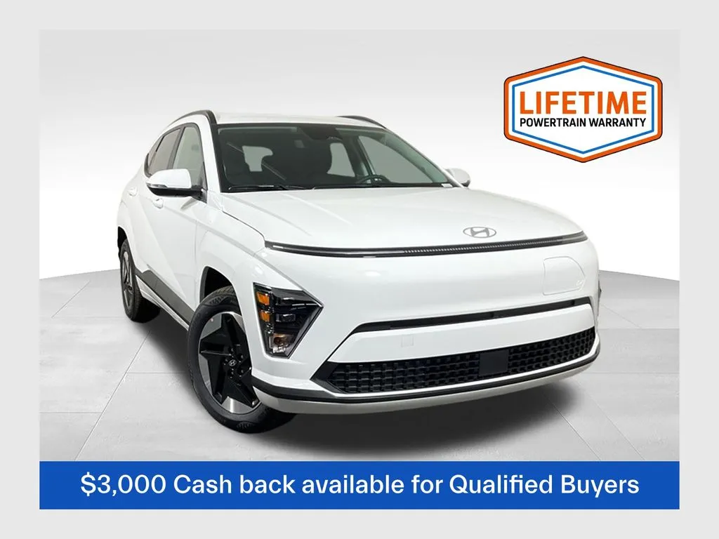 White 2025 Hyundai Kona Electric SEL for sale in Athens, OH