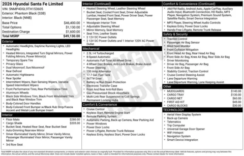 Another view of 2026 Hyundai Santa Fe Limited for sale in Athens, OH at Don Wood Hyundai