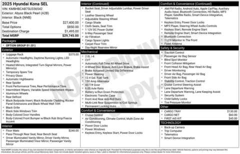 Another view of 2025 Hyundai Kona SEL for sale in Athens, OH at Don Wood Hyundai