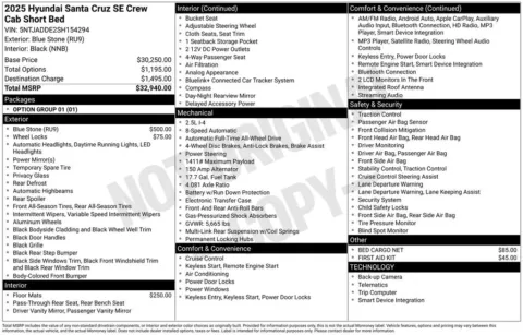 Another view of 2025 Hyundai Santa Cruz SE for sale in Athens, OH at Don Wood Hyundai