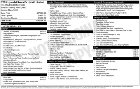 Another view of 2026 Hyundai Santa Fe Hybrid Limited for sale in Athens, OH at Don Wood Hyundai