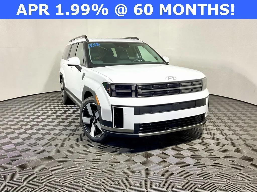 White 2026 Hyundai Santa Fe Hybrid Limited for sale in Athens, OH