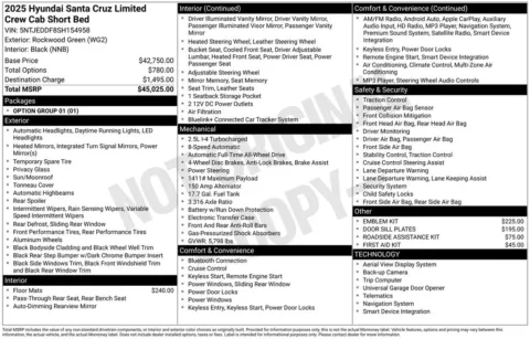 Another view of 2025 Hyundai Santa Cruz Limited for sale in Athens, OH at Don Wood Hyundai
