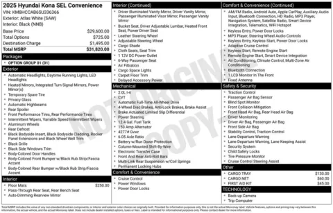 Another view of 2025 Hyundai Kona SEL Convenience for sale in Athens, OH at Don Wood Hyundai