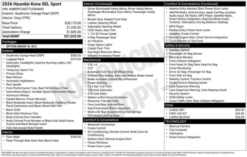 Another view of 2026 Hyundai Kona SEL Sport for sale in Athens, OH at Don Wood Hyundai