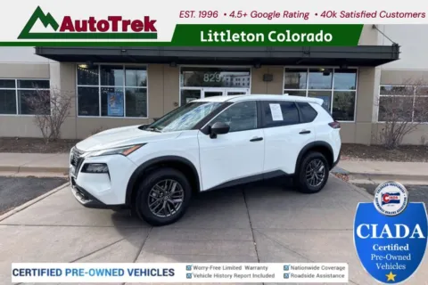 White 2021 Nissan Rogue S Intelligent AWD for sale in Littleton, CO