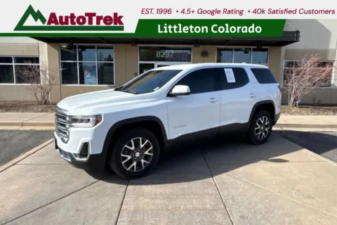White 2023 GMC Acadia AWD SLE for sale in Littleton, CO