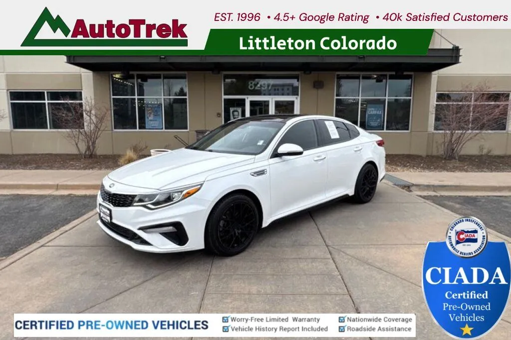 White 2019 Kia Optima S for sale in Littleton, CO