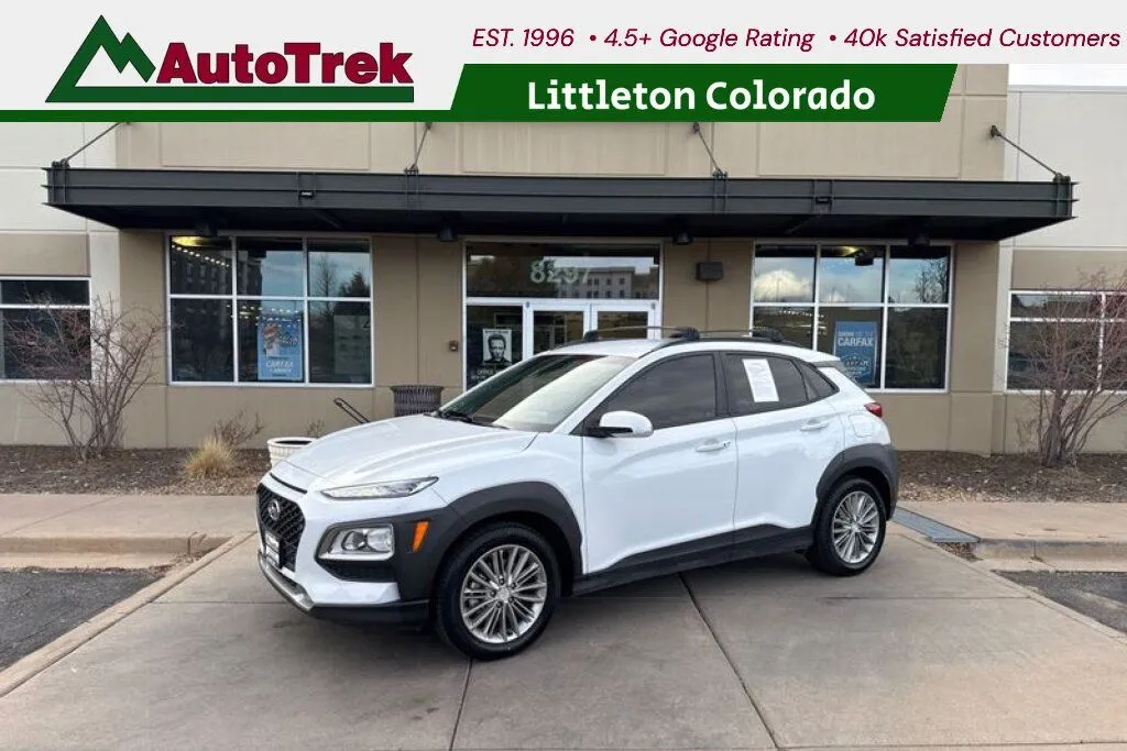 White 2021 Hyundai Kona SEL Plus for sale in Littleton, CO
