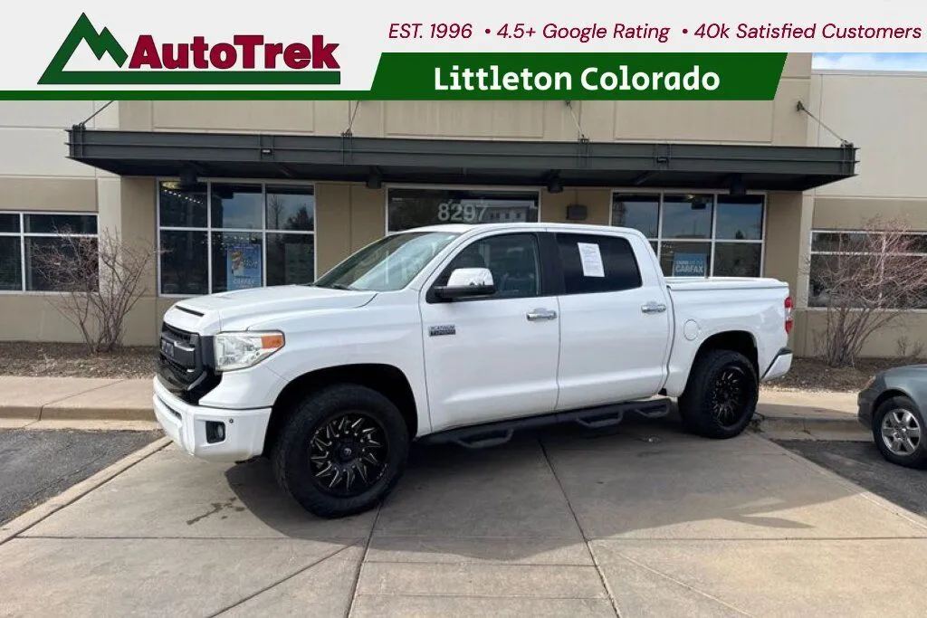 White 2017 Toyota Tundra Platinum 5.7L V8 for sale in Littleton, CO