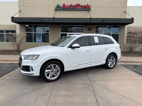 White 2023 Audi Q7 Premium Plus 55 TFSI quattro Tiptronic for sale in Littleton, CO