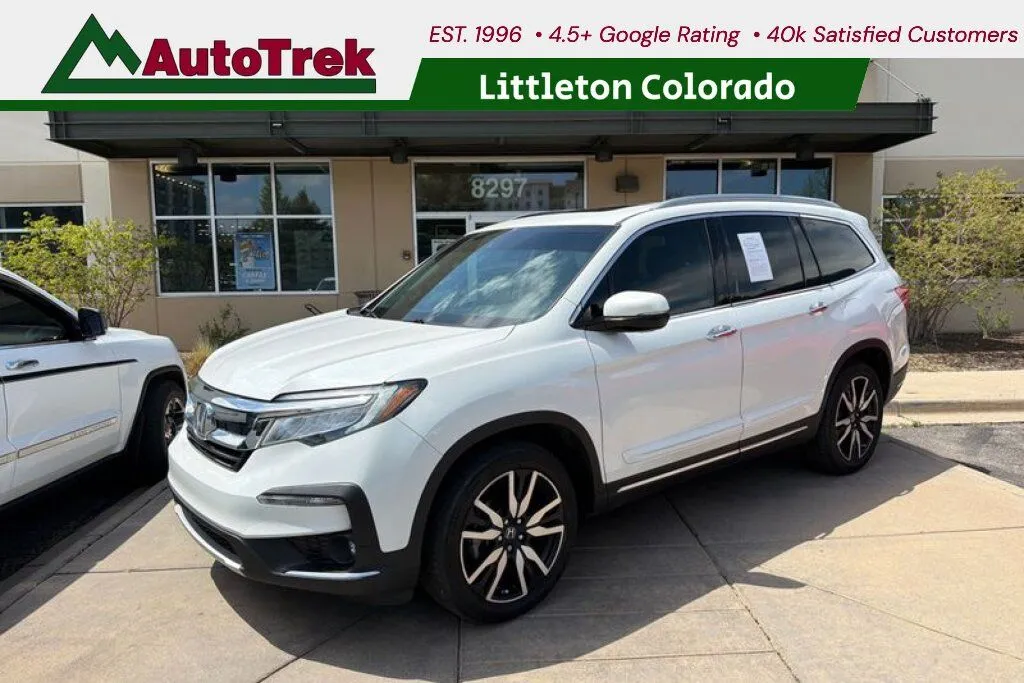 White 2021 Honda Pilot AWD Elite for sale in Littleton, CO