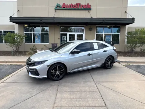 Silver 2021 Honda Civic Hatchback Sport for sale in Littleton, CO